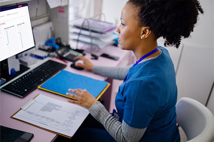 Nurse Adjusting RPM Settings